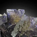Fluorite (fl) and Chalcopyrite with Calcite - image 5
