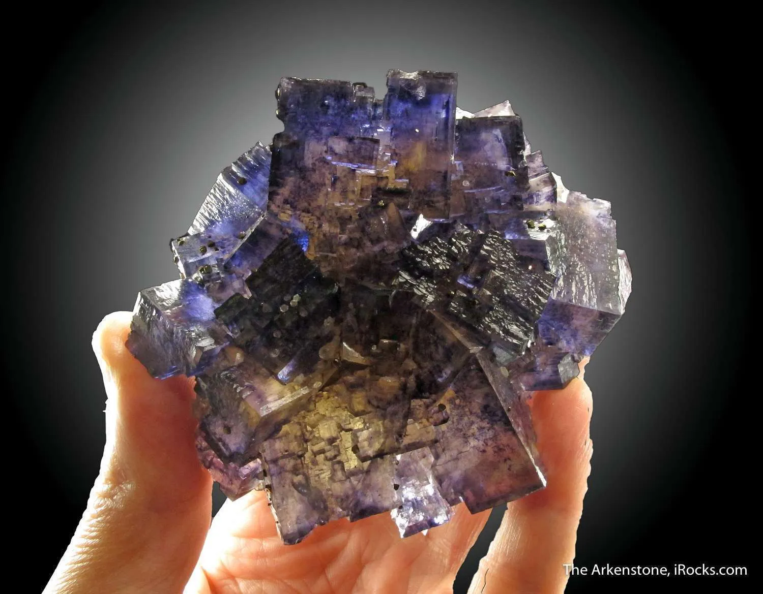 Fluorite (fl) and Chalcopyrite with Calcite - image 1