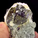 Fluorite (fl) on Fluorite (fl), with Galena and Marcasite - image 3