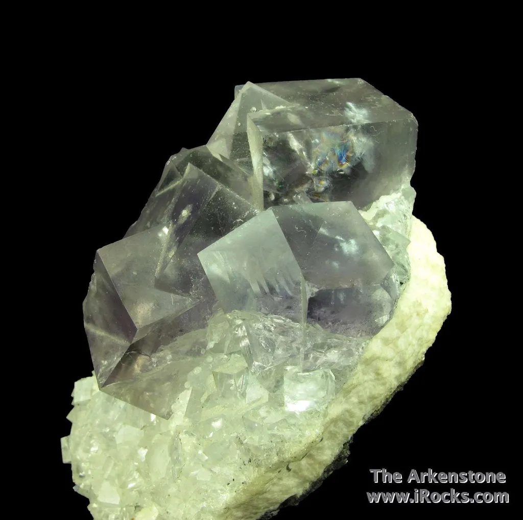 Fluorite (fl) on Fluorite (fl), with Galena and Marcasite - image 4