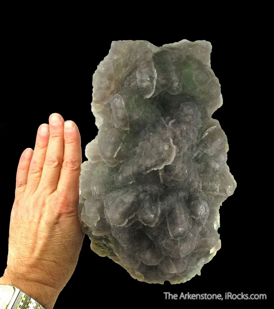 Fluorite (fl) on Fluorite, with Hyalite Opal (fl) image