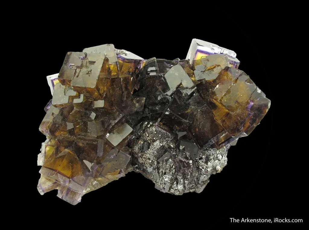 Fluorite (fl) on Sphalerite - image 2