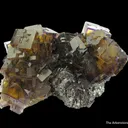 Fluorite (fl) on Sphalerite - image 2