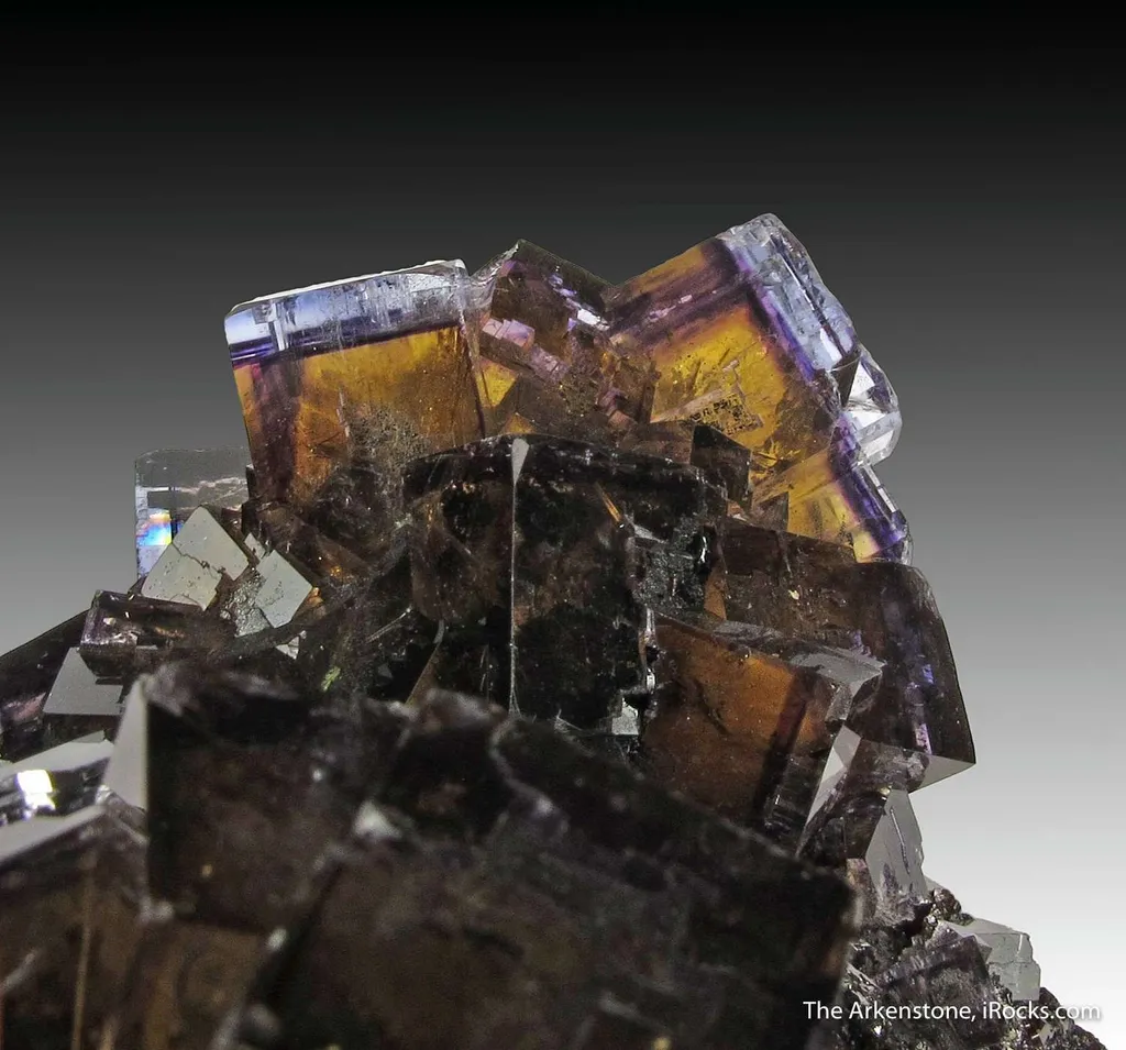 Fluorite (fl) on Sphalerite image