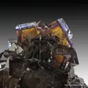 Fluorite (fl) on Sphalerite - image 1