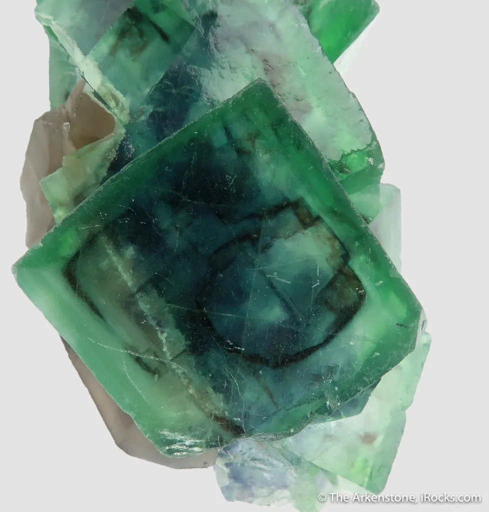 Fluorite (fluorescent) and Smoky Quartz - image 2