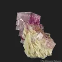 Fluorite (fluorescent) on Baryte - image 1