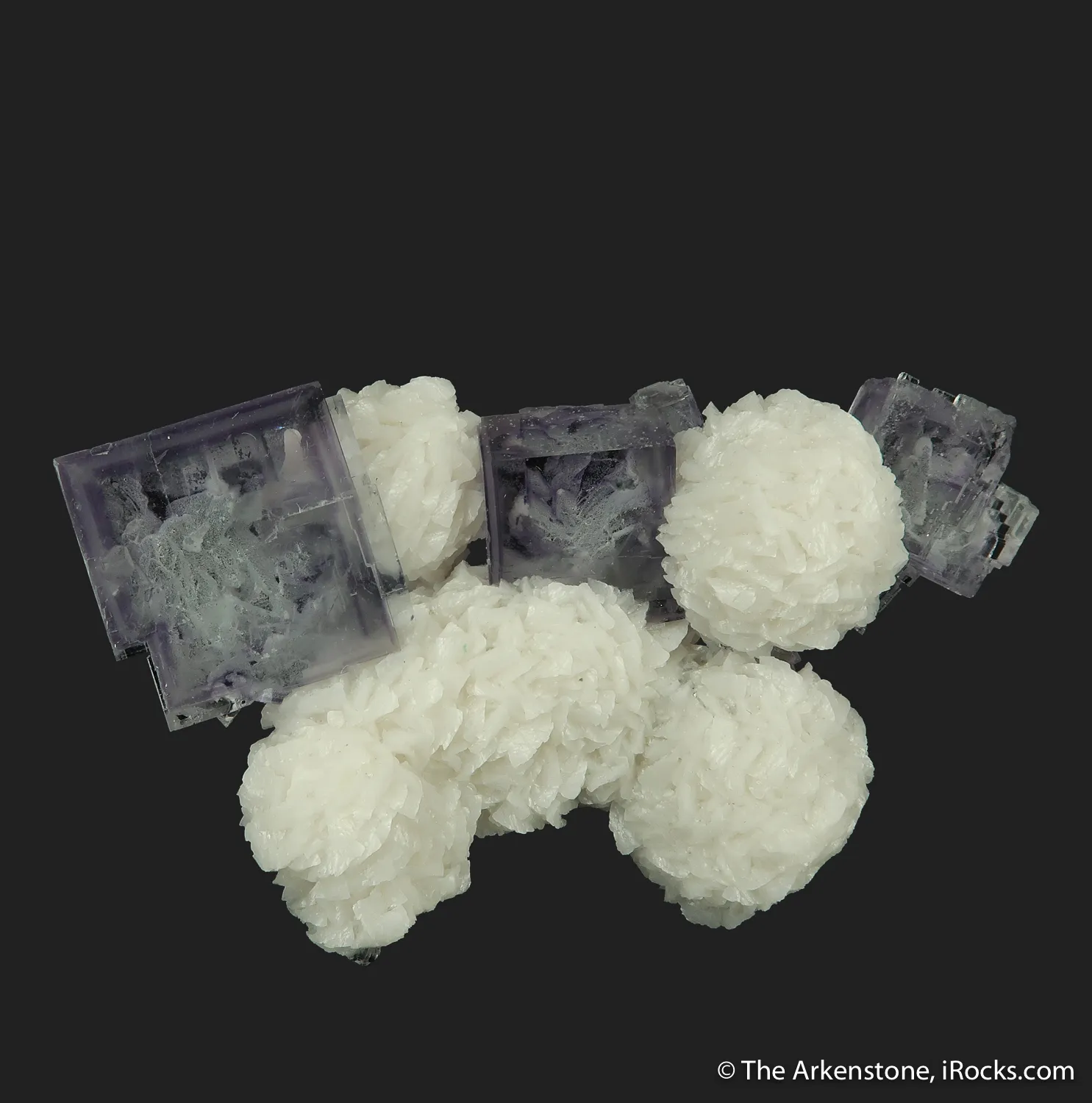 Fluorite (fluorescent) on Dolomite - image 3