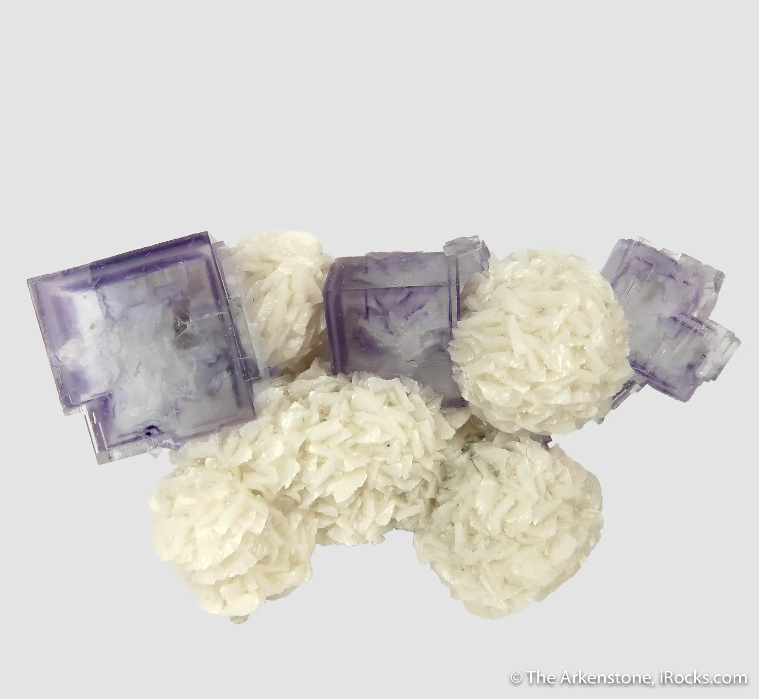 Fluorite (fluorescent) on Dolomite - image 1