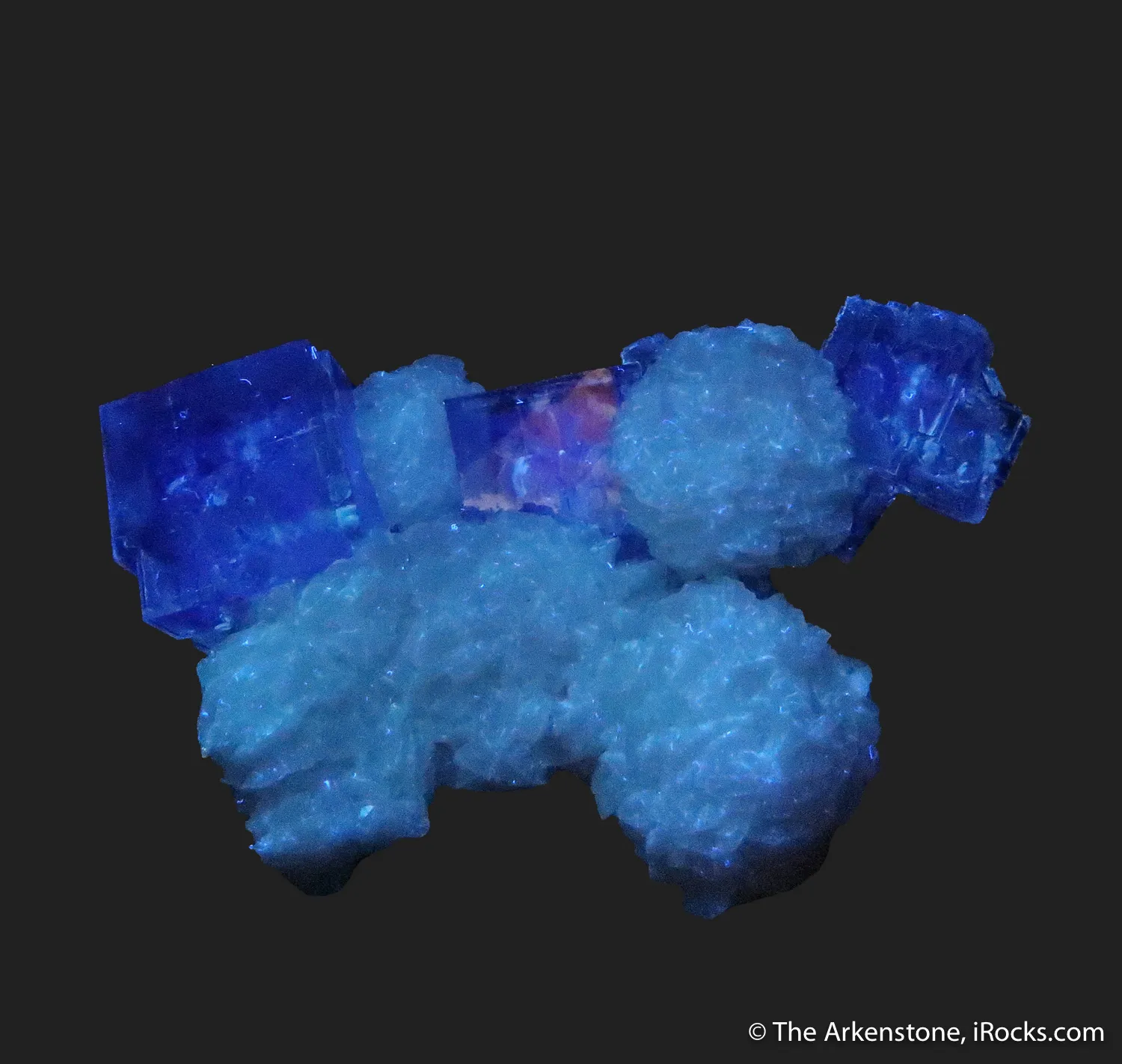 Fluorite (fluorescent) on Dolomite - image 7