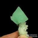 Fluorite (fluorescent) on Quartz - image 6