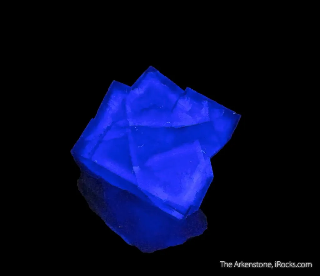 Fluorite (fluorescent) on Quartz - image 7