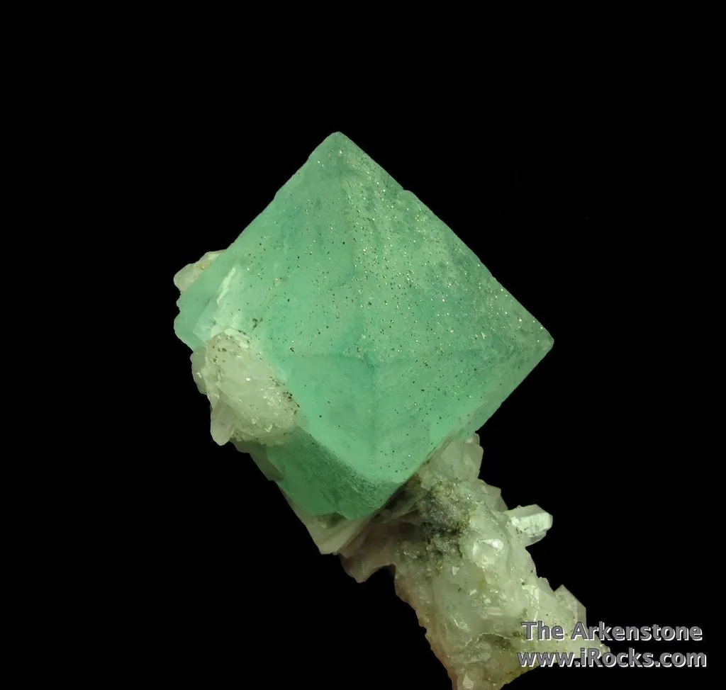 Fluorite (fluorescent) on Quartz - image 5