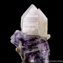 Fluorite (fluorescent) on Quartz - image 6