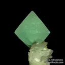 Fluorite (fluorescent) on Quartz - image 1