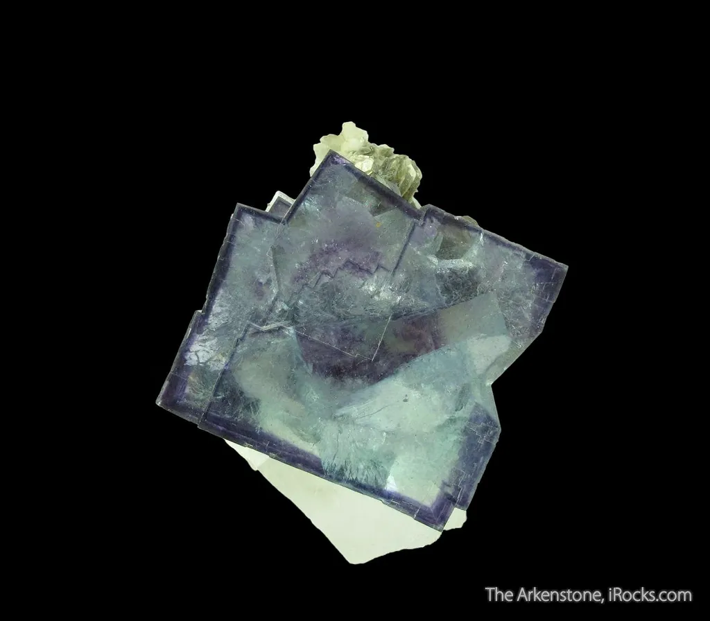 Fluorite (fluorescent) on Quartz image