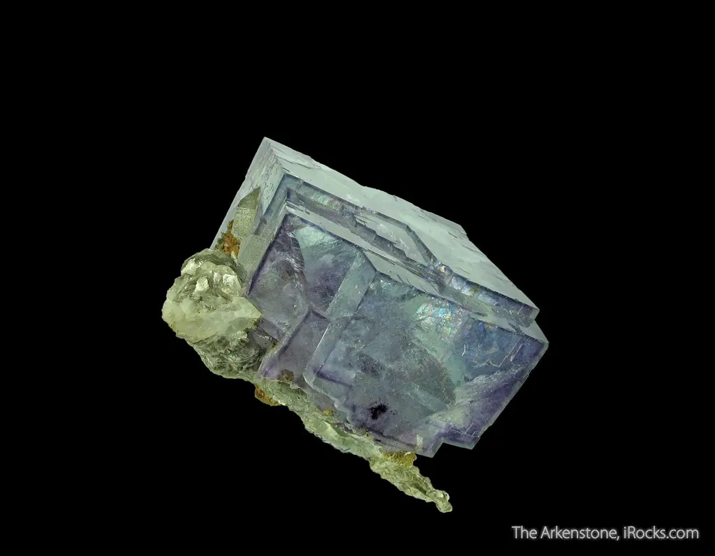 Fluorite (fluorescent) on Quartz - image 6
