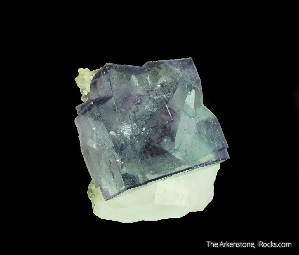 Fluorite (fluorescent) on Quartz - image 4
