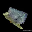 Fluorite (fluorescent) on Quartz - image 2