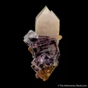 Fluorite (fluorescent) on Quartz - image 4