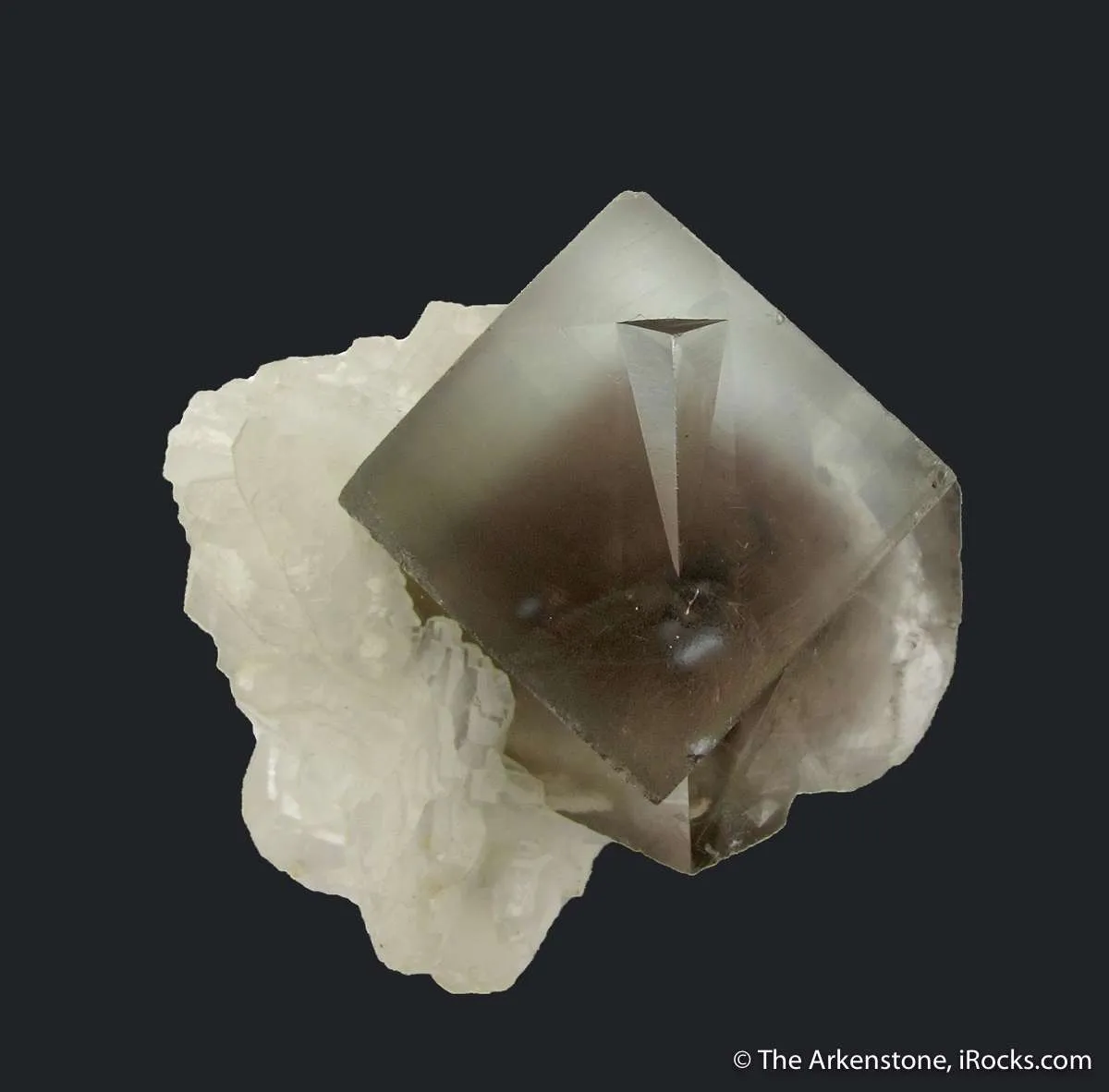 Fluorite (fluorescent) with Calcite - image 1