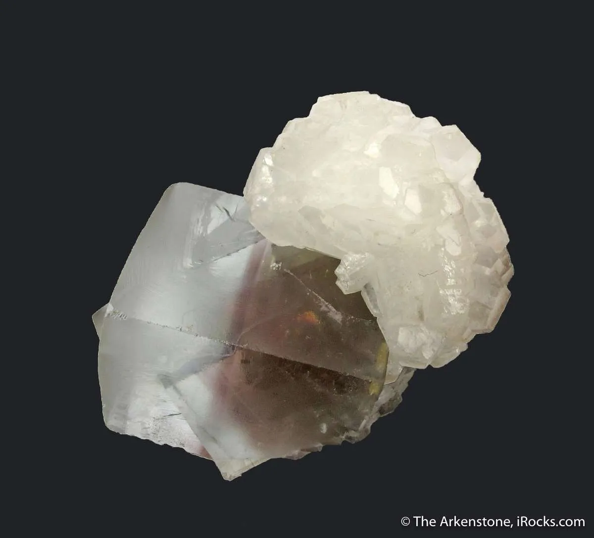 Fluorite (fluorescent) with Calcite - image 2