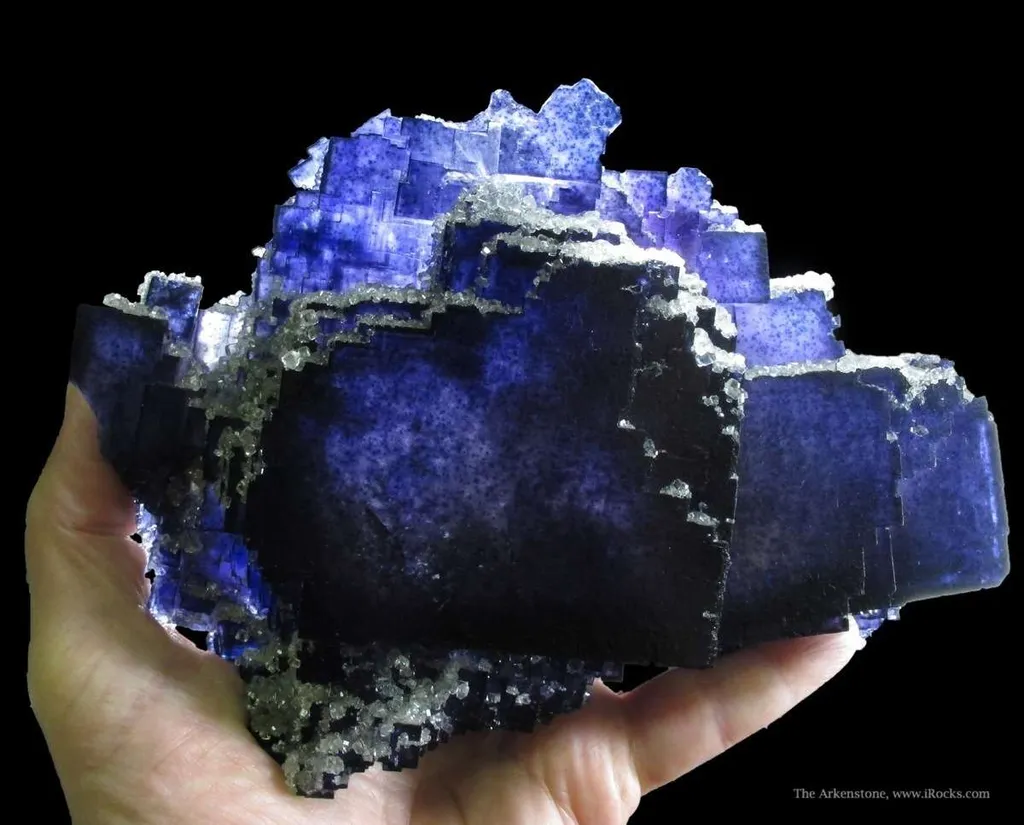 Fluorite (Fluorescent) With Calcite (Fluorescent) - image 2