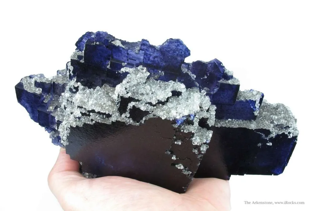 Fluorite (Fluorescent) With Calcite (Fluorescent) - image 4
