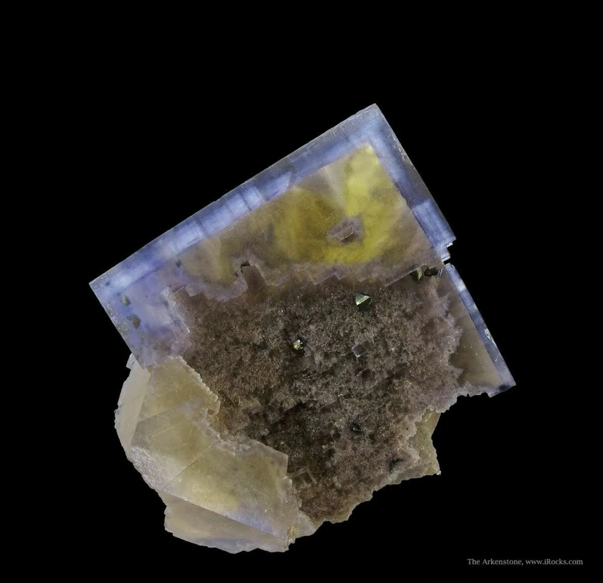 Fluorite (Fluorescent) With Chalcopyrite and Baryte - image 2