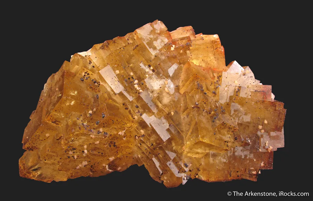 Fluorite (fluorescent) with Dolomite- illustrated - image 2