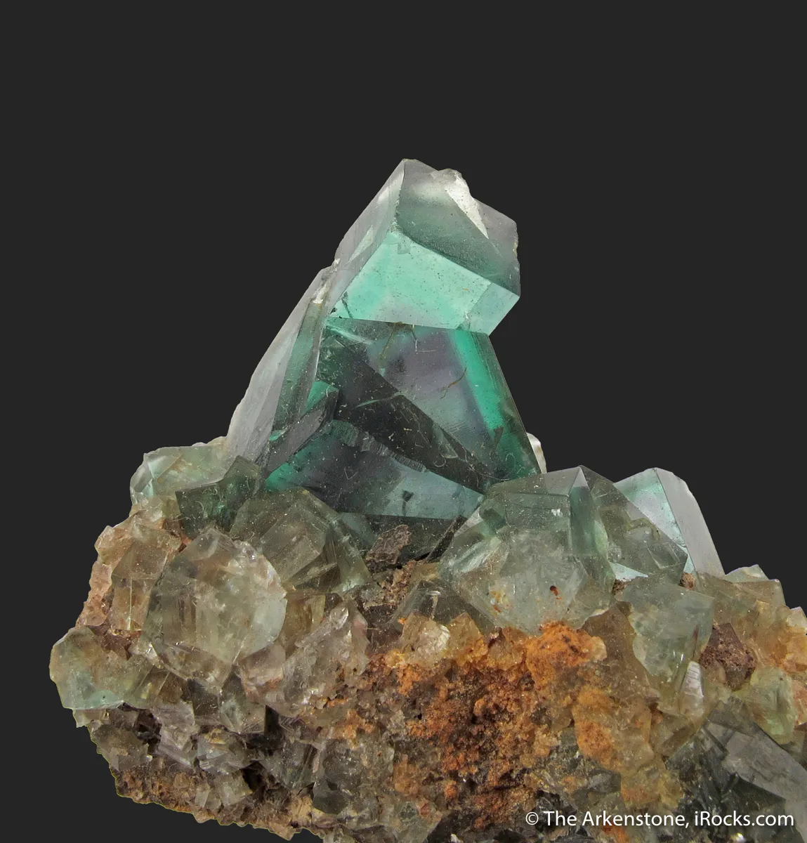 Fluorite (fluorescent) with elongated habit - image 1