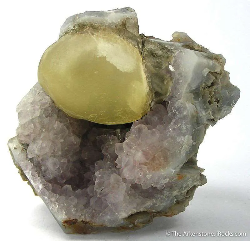 Fluorite Fried Egg on Amethyst image