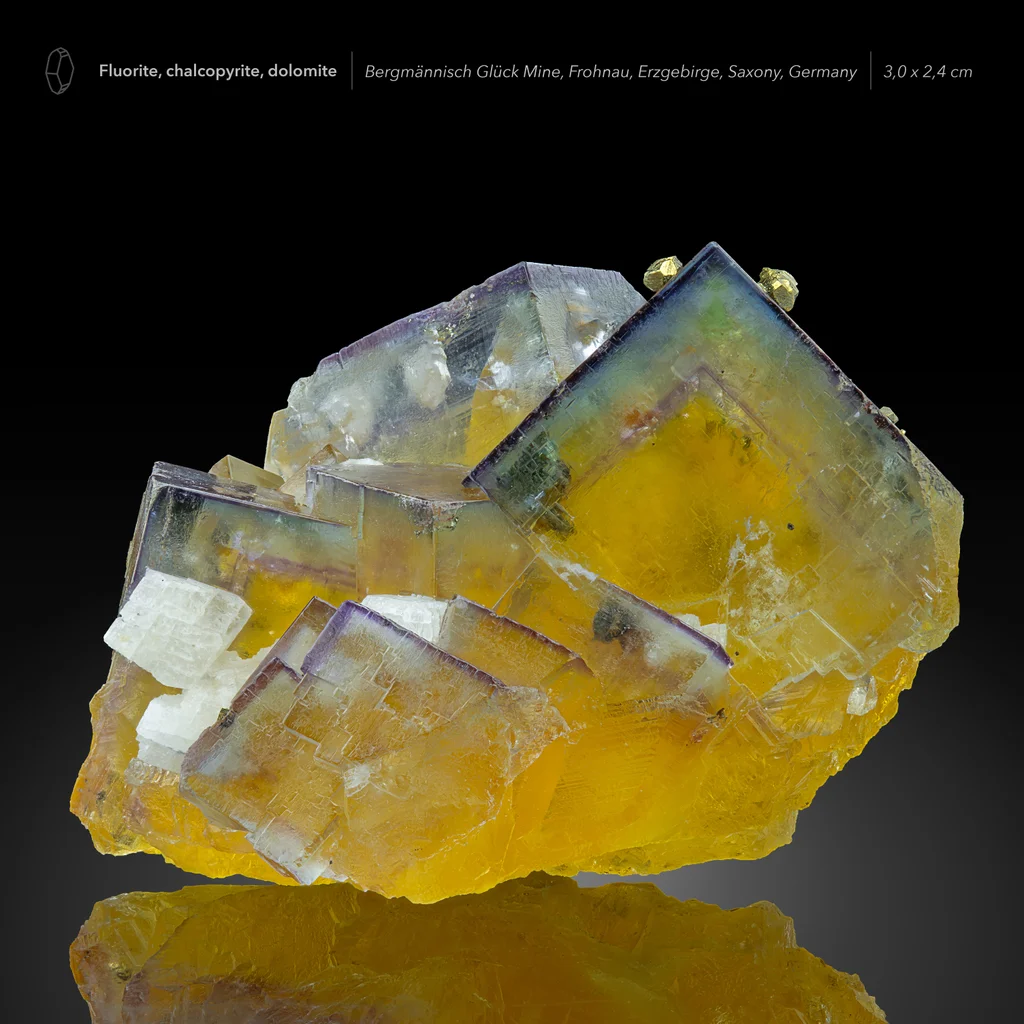 Fluorite from Bergmännisch Glück Mine, Frohnau, Annaberg-Buchholz, Erzgebirgskreis, Saxony, Germany image