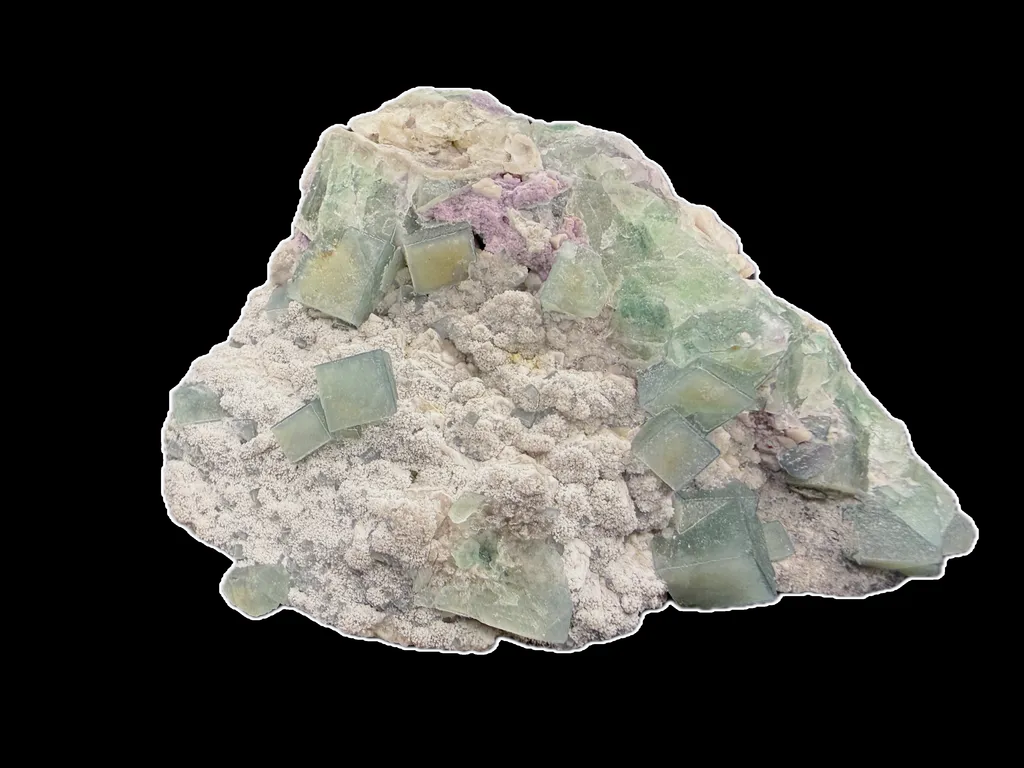 Fluorite from China, Hunan, Chenzhou, Linwu Co., Xianghualing Sn-polymetallic ore field, Dongshan Mi image