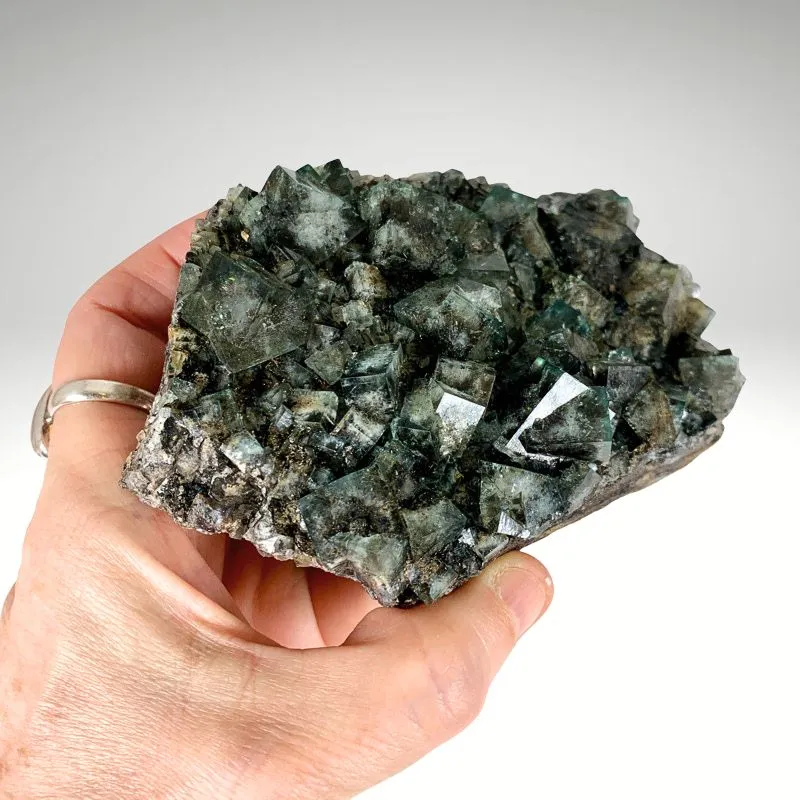 Fluorite from UK, England, County Durham, Rogerley Quarry, Diana Maria Mine, Milky Way Pocket - image 2
