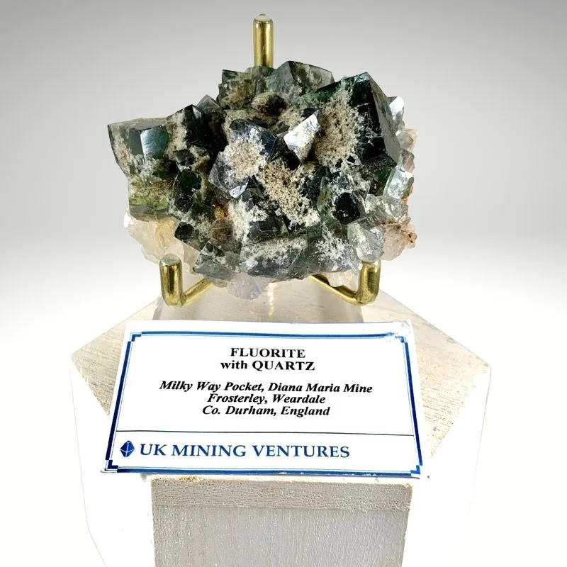 Fluorite from UK, England, County Durham, Rogerley Quarry, Diana Maria Mine, Milky Way Pocket image