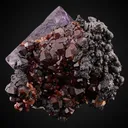 Fluorite, Garnet v. Spessartine, Manganite - image 1