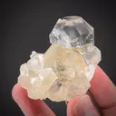 Fluorite gem crystal on Quartz - image 1