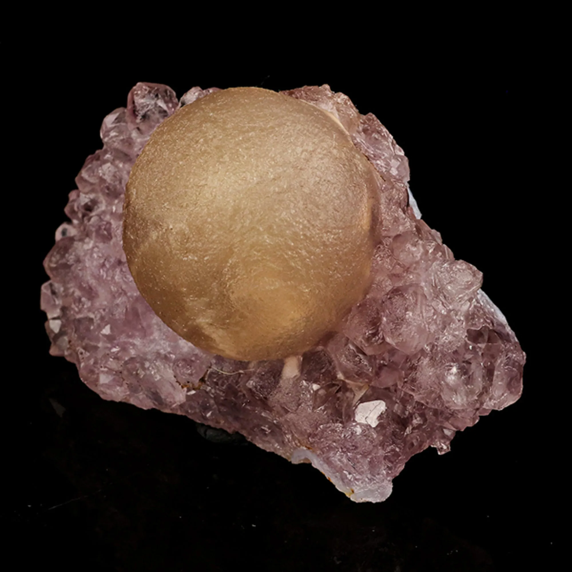 Fluorite Huge Ball on Amethyst Very Rare Natural Mineral Specimen - image 2