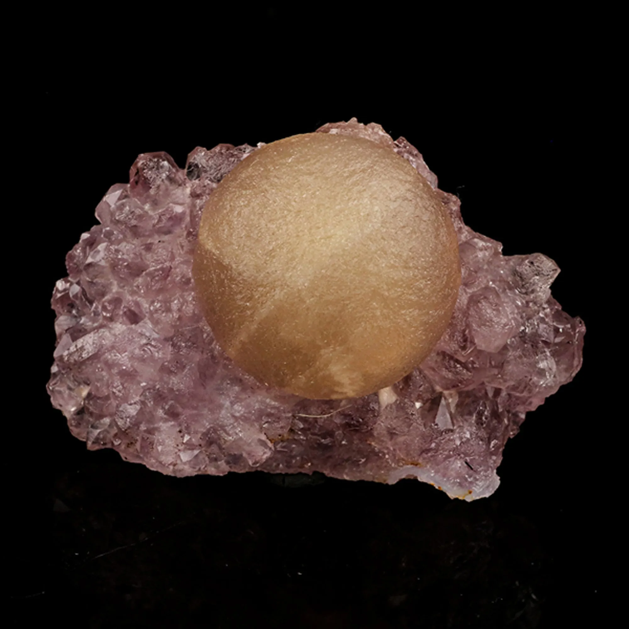 Fluorite Huge Ball on Amethyst Very Rare Natural Mineral Specimen - image 1