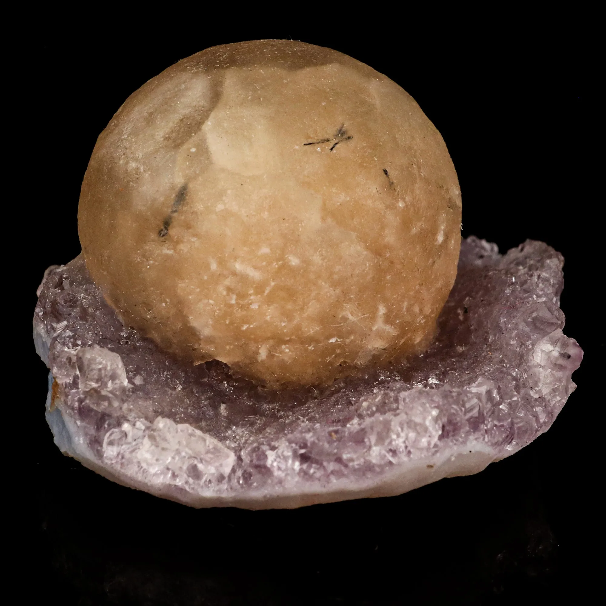 Fluorite Huge Ball on Amethyst Very Rare Natural Mineral Specimen - image 4