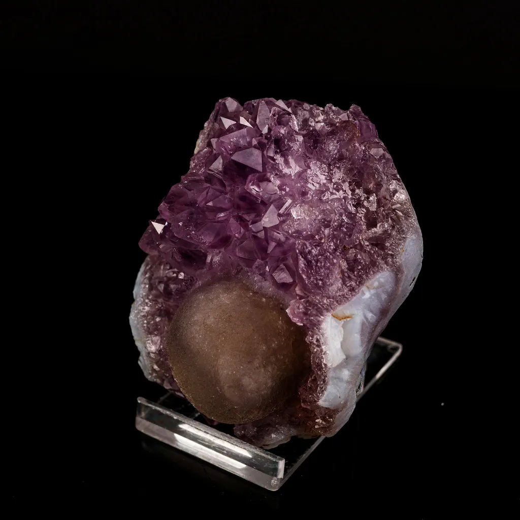 Fluorite Huge Ball on Amethyst Very Rare Natural Mineral Specimen - image 3