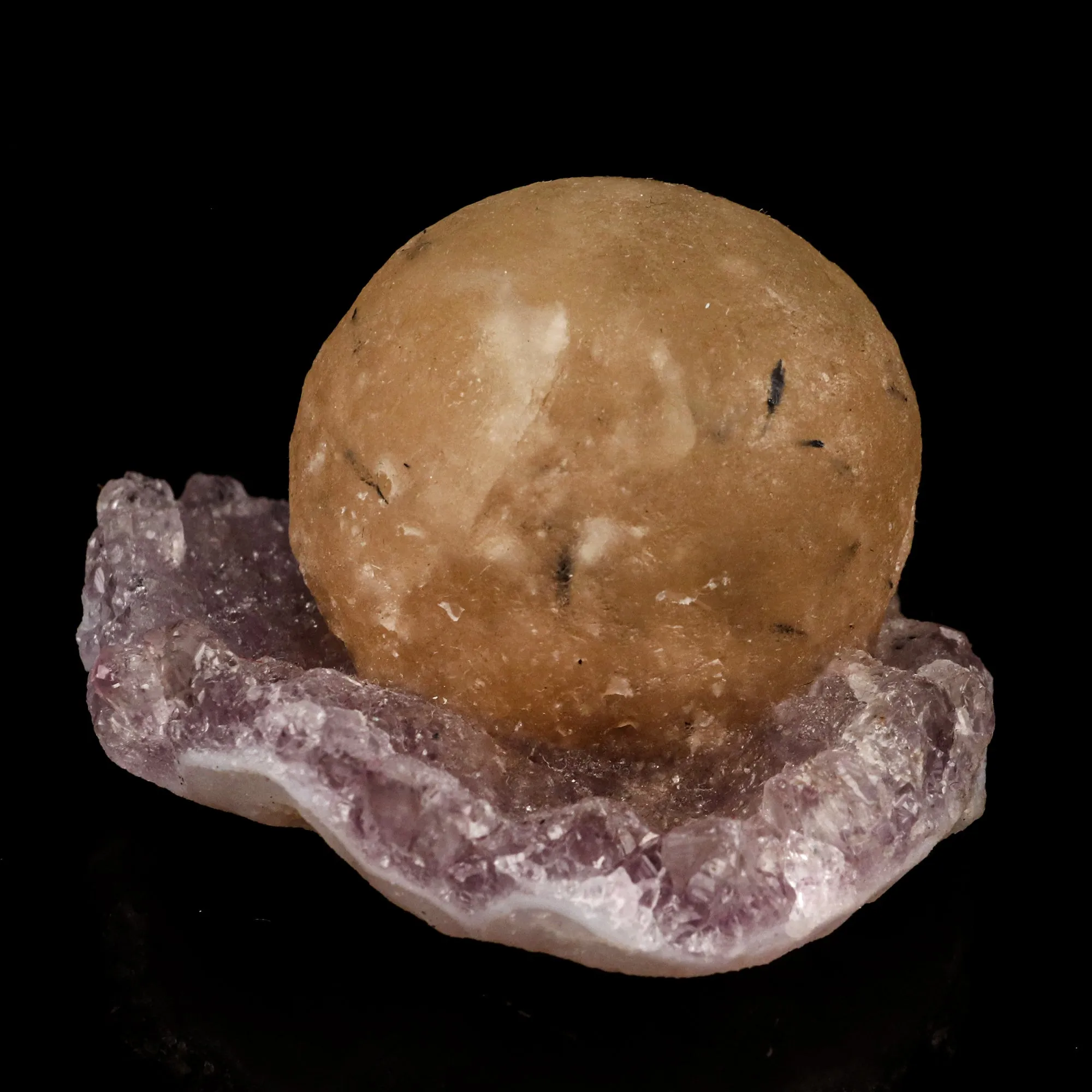 Fluorite Huge Ball on Amethyst Very Rare Natural Mineral Specimen - image 2