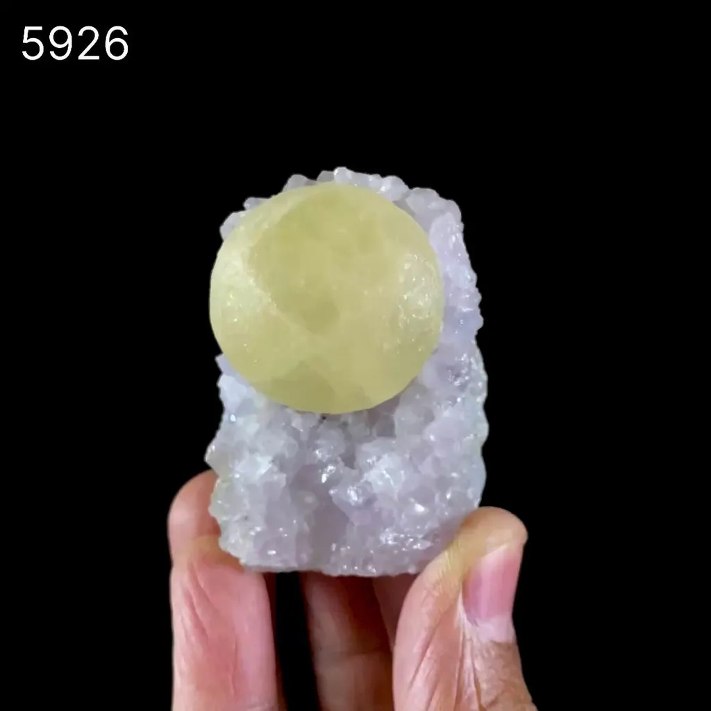 Fluorite Huge Ball on Amethyst Very Rare Natural Mineral Specimen - image 6