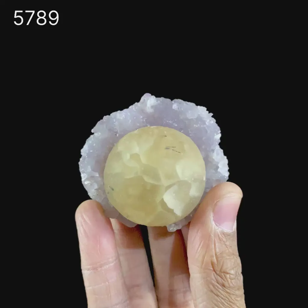 Fluorite Huge Ball on Amethyst Very Rare Natural Mineral Specimen - image 6