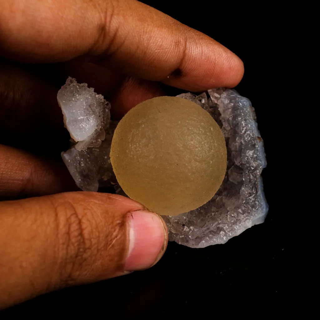 Fluorite Huge Ball on Amethyst Very Rare Natural Mineral Specimen - image 5
