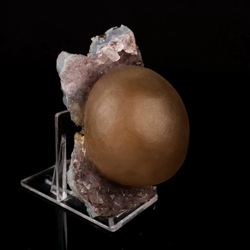 Fluorite Huge Ball on Amethyst Very Rare Natural Mineral Specimen - image 3