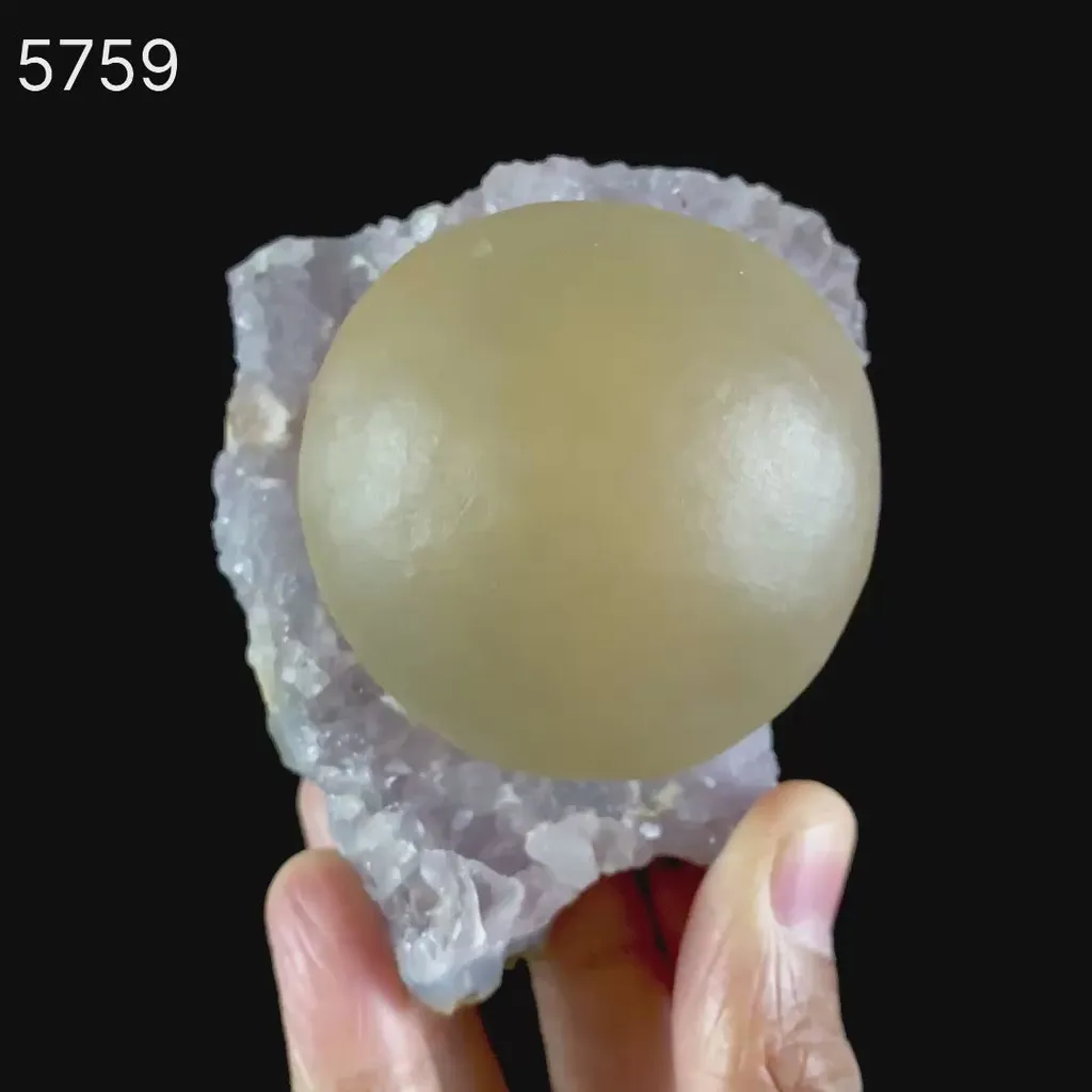 Fluorite Huge Ball on Amethyst Very Rare Natural Mineral Specimen - image 6