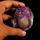 Fluorite Huge Ball on Amethyst Very Rare Natural Mineral Specimen - image 4
