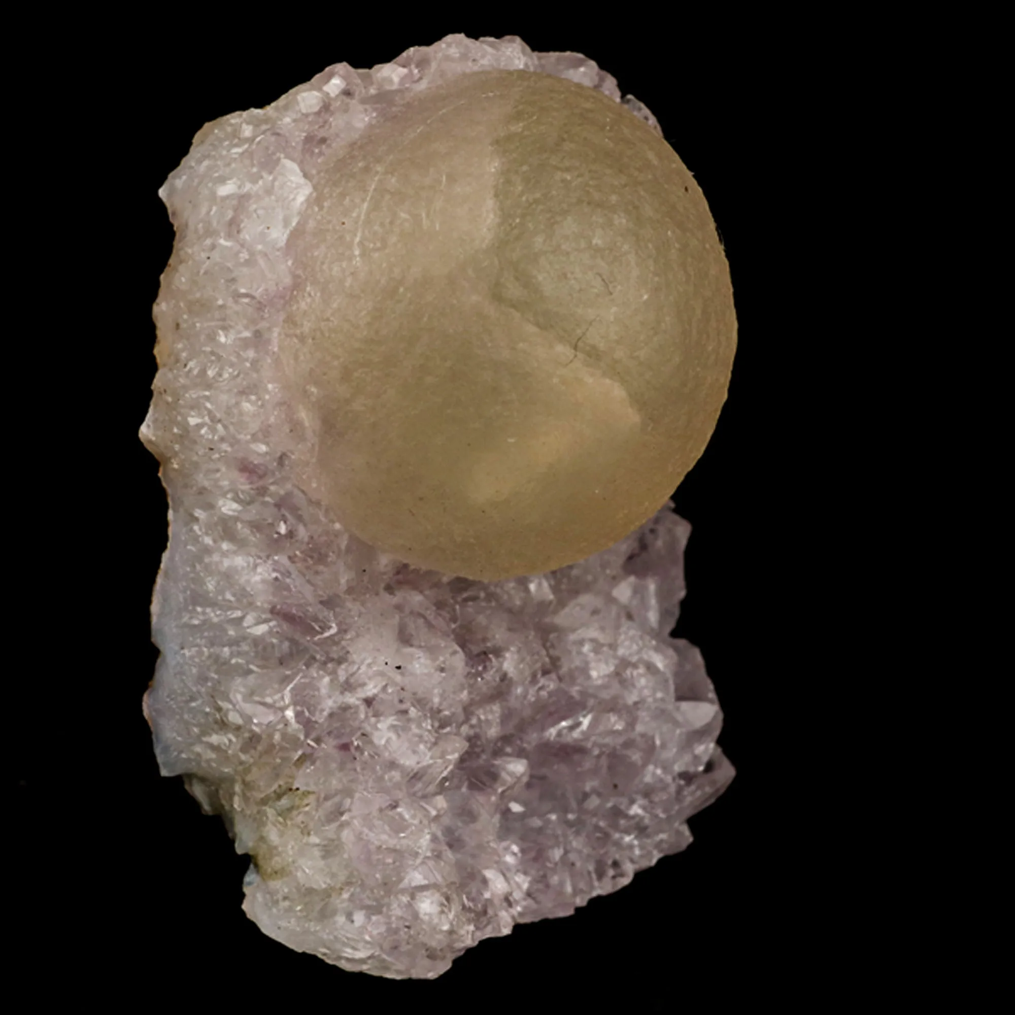 Fluorite Huge Ball on Amethyst Very Rare Natural Mineral Specimen - image 3